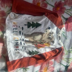 Rebels Kids' Red and White Raglan Shirt